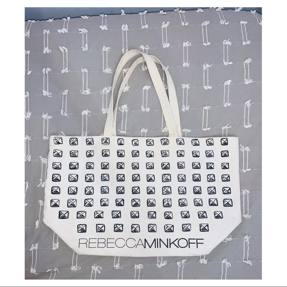 Rebecca Minkoff Canvas Tote with Black Stud Print